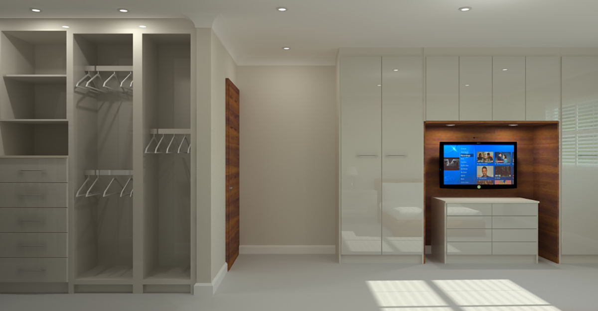 bespoke white modern flat door bedroom kent